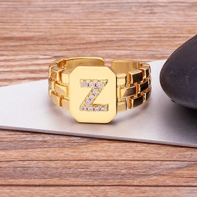 GoldenGlow A-Z Ring