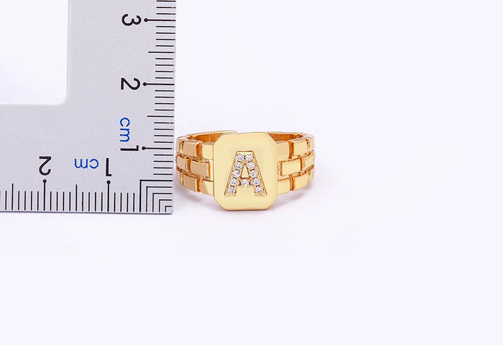 GoldenGlow A-Z Ring