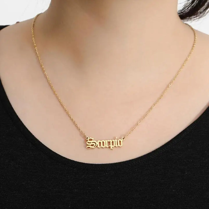 Necklace with Zodiac Signs Pendant