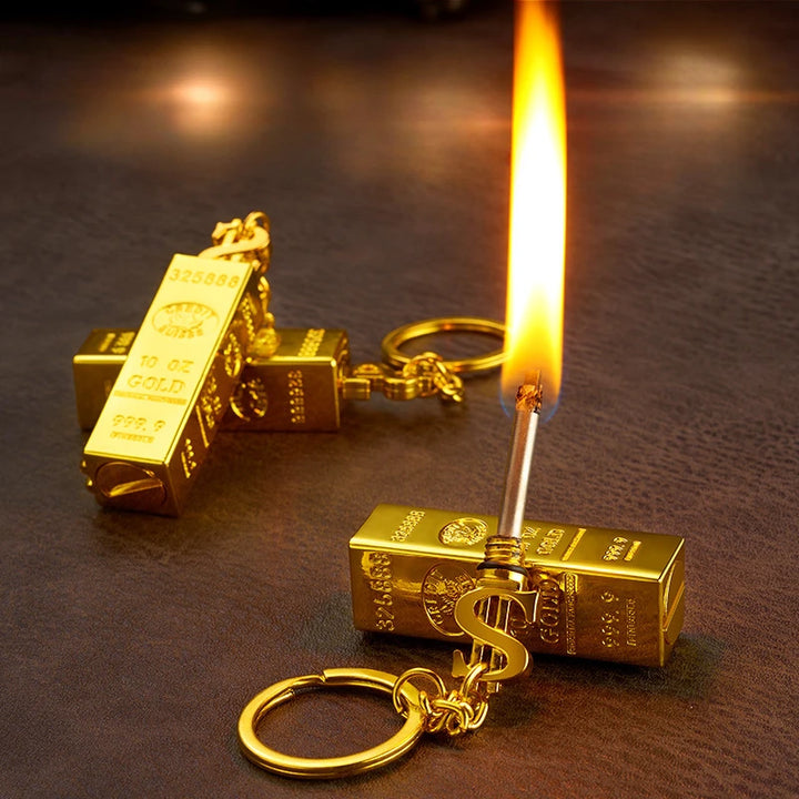 Windproof Gold Bar Shaped Lighter