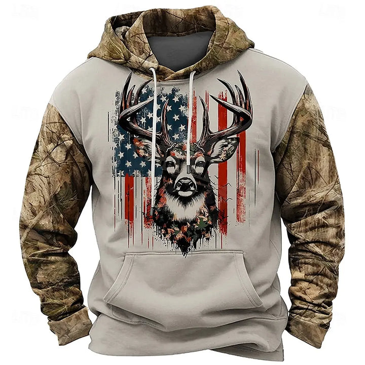 Cowboy Deer 3D Hoodie – Stylish & Comfortable Streetwear